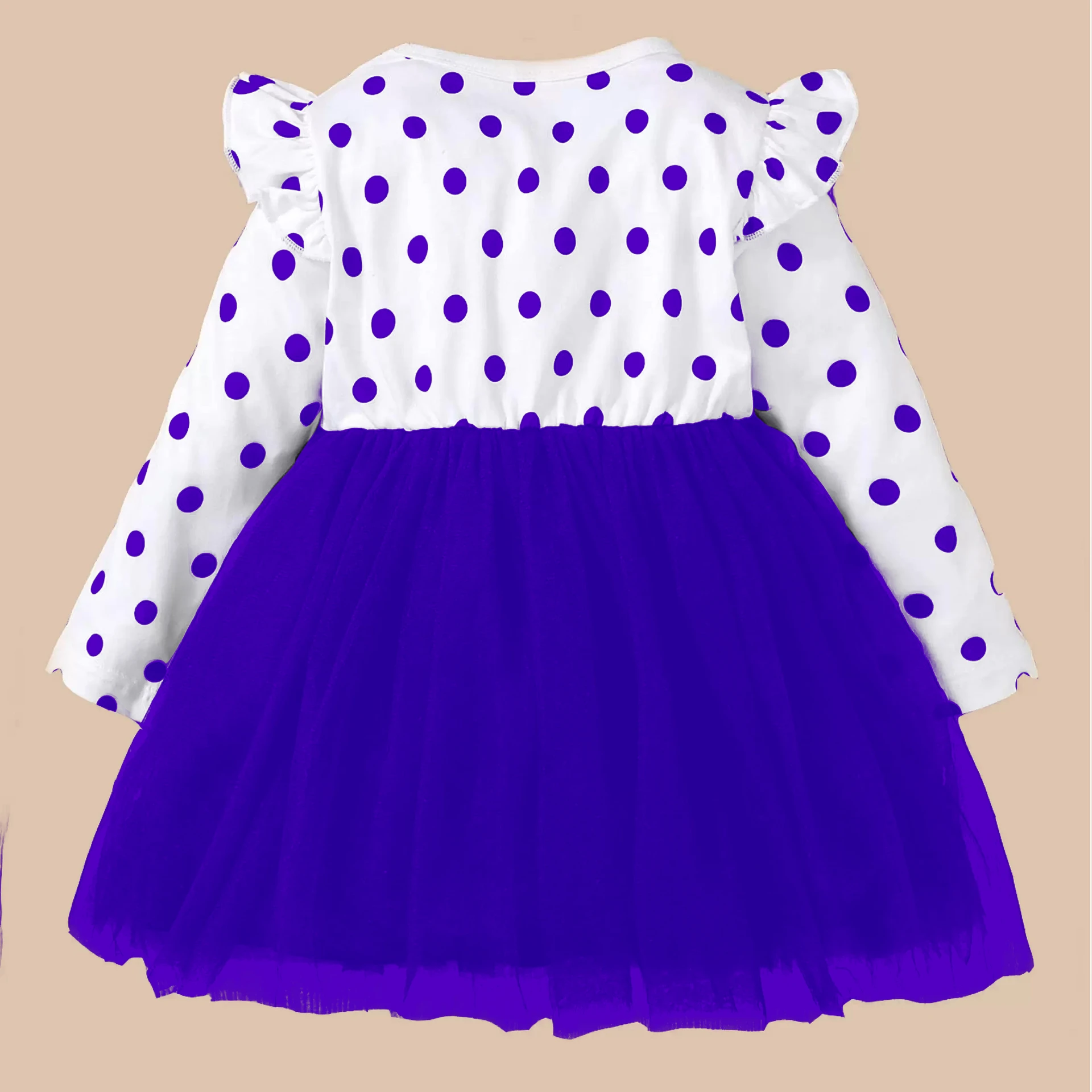 Baby Girls Midi/Knee Length Casual Dress Baby Girl Dress Toddler Dress Long Sleeve Infant Casual Dress Ruffle Print Clothes Baby Girls Clothing