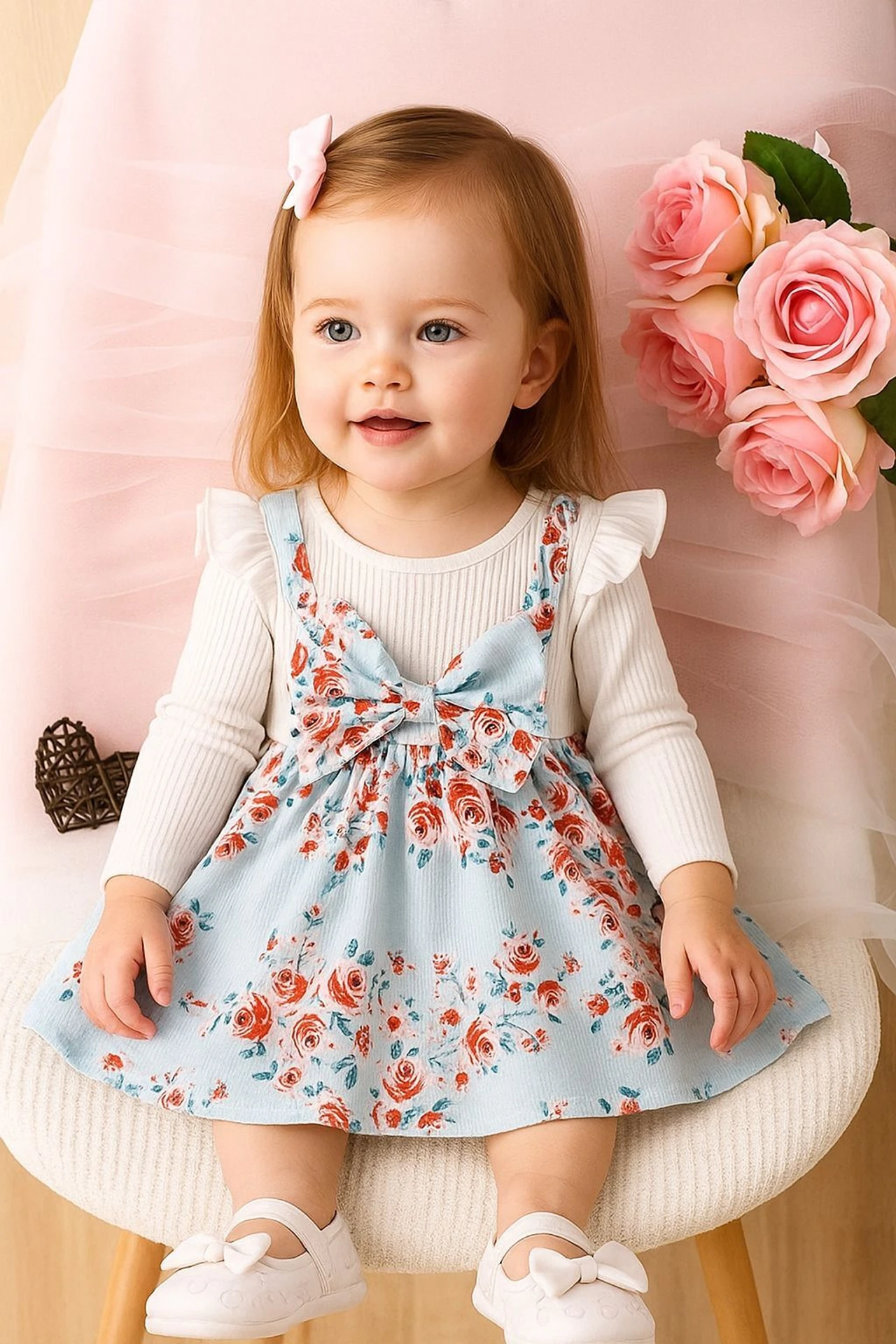 Baby Girls Below Knee Festive/Wedding Dress