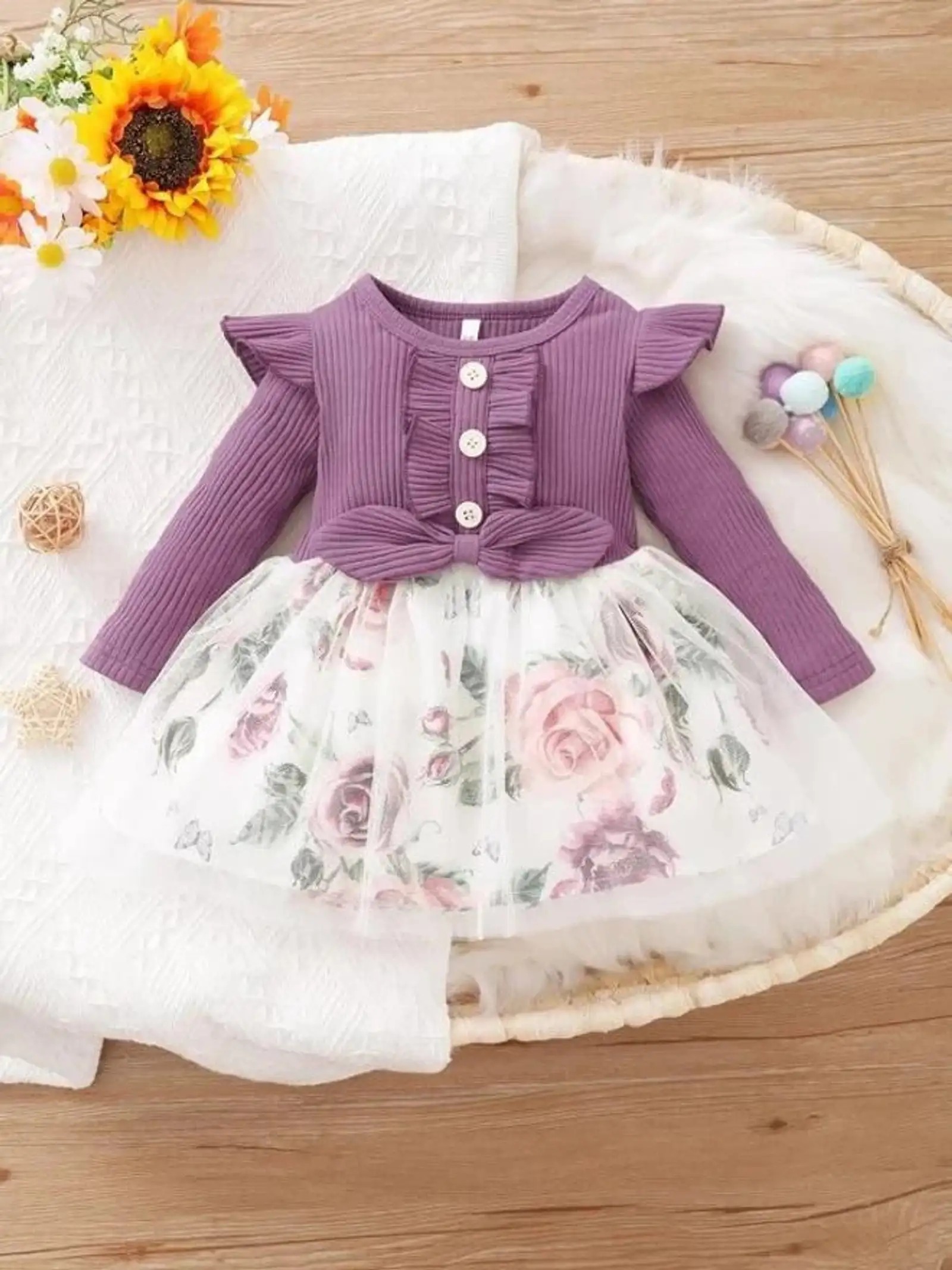 Baby Girls Midi/Knee Length Casual Dress