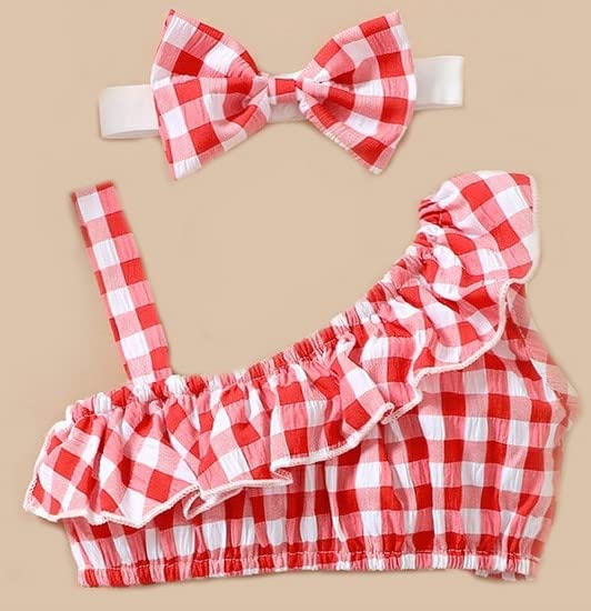 Checkered Sleeveless Bow Applique Frock Dress for Girls Toddler New Baby Little Princess Printed Bowknot Summer Party Outfit Knee Lenght Net Casual Clothes Set image 2