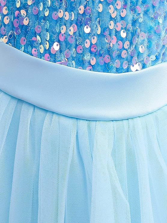Sweet Baby Girls Children's Lace Fashionable Wedding Skirt Princess Dress Visited the Party to Participate in the Event Elegant Short Sleeve Net Fit and Flare Knee-Length Frock Dress image 5