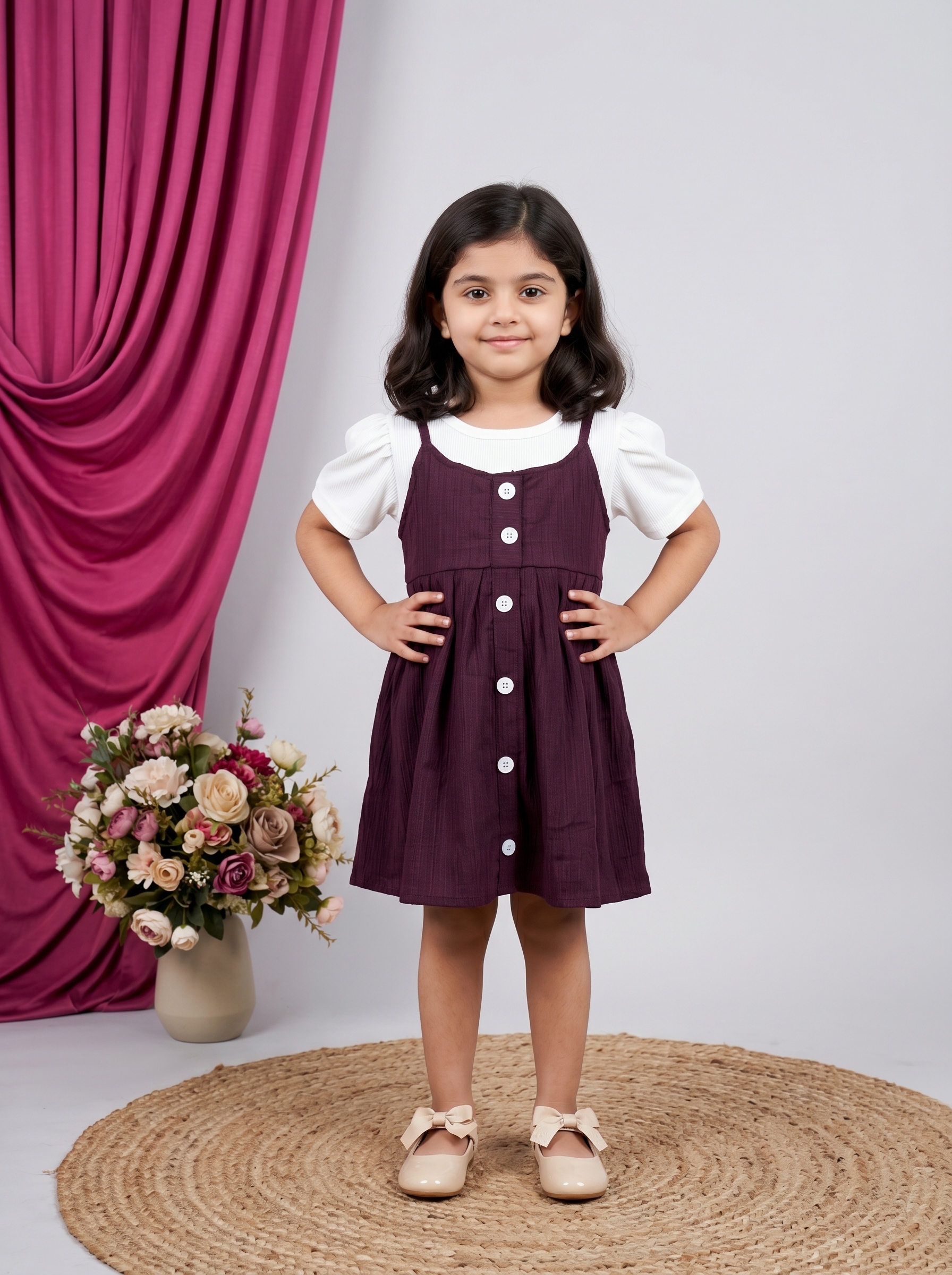 Casual Sweet Baby Children's Fashionable Kids Girls Dresses Toddler Princess Summer Outfit Flower Bowknot Party Dress | Sleeveless | Cotton | Check Box Printed | Knee Length | Frock