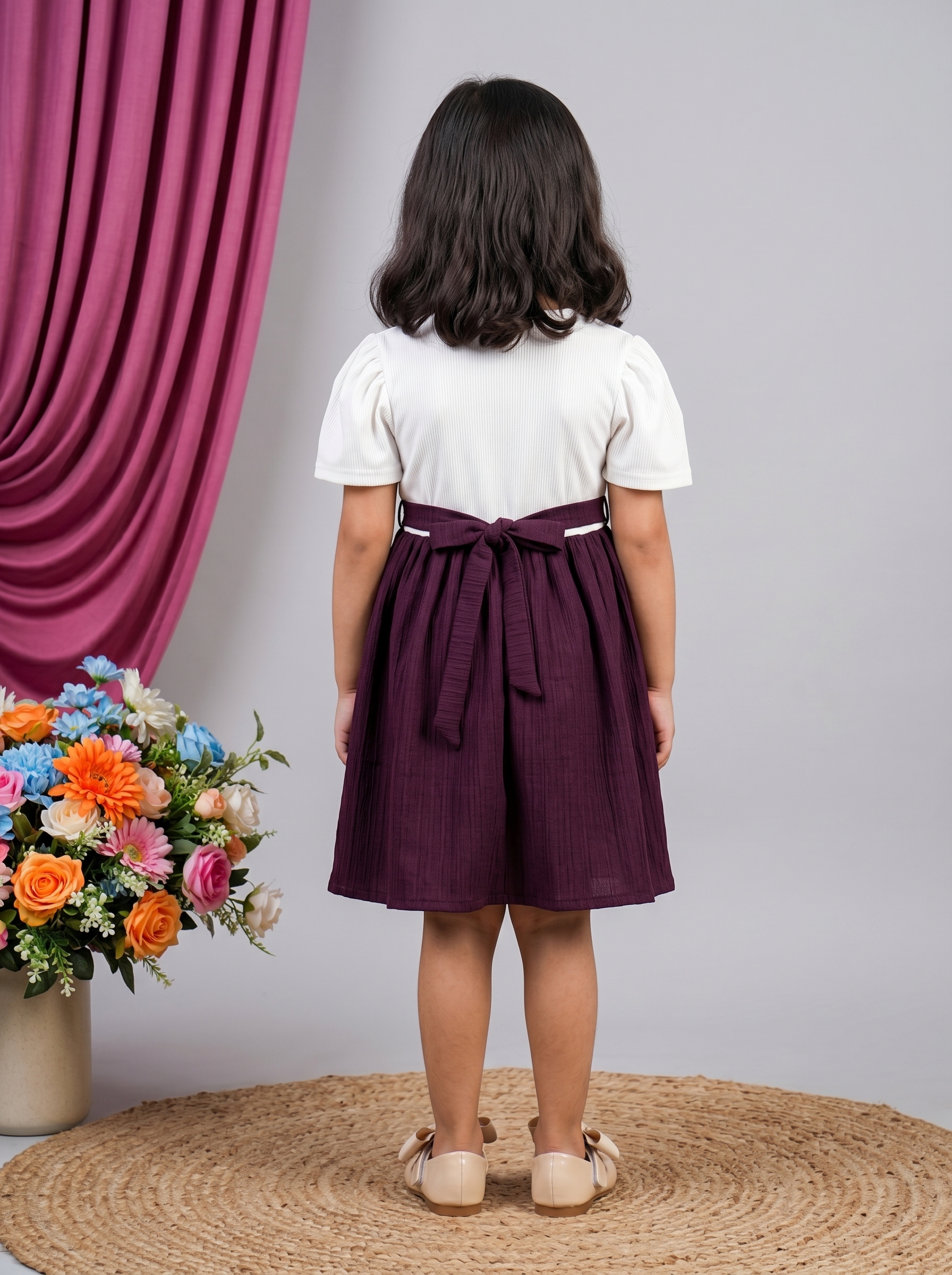 Casual Sweet Baby Children's Fashionable Kids Girls Dresses Toddler Princess Summer Outfit Flower Bowknot Party Dress | Sleeveless | Cotton | Check Box Printed | Knee Length | Frock image 2