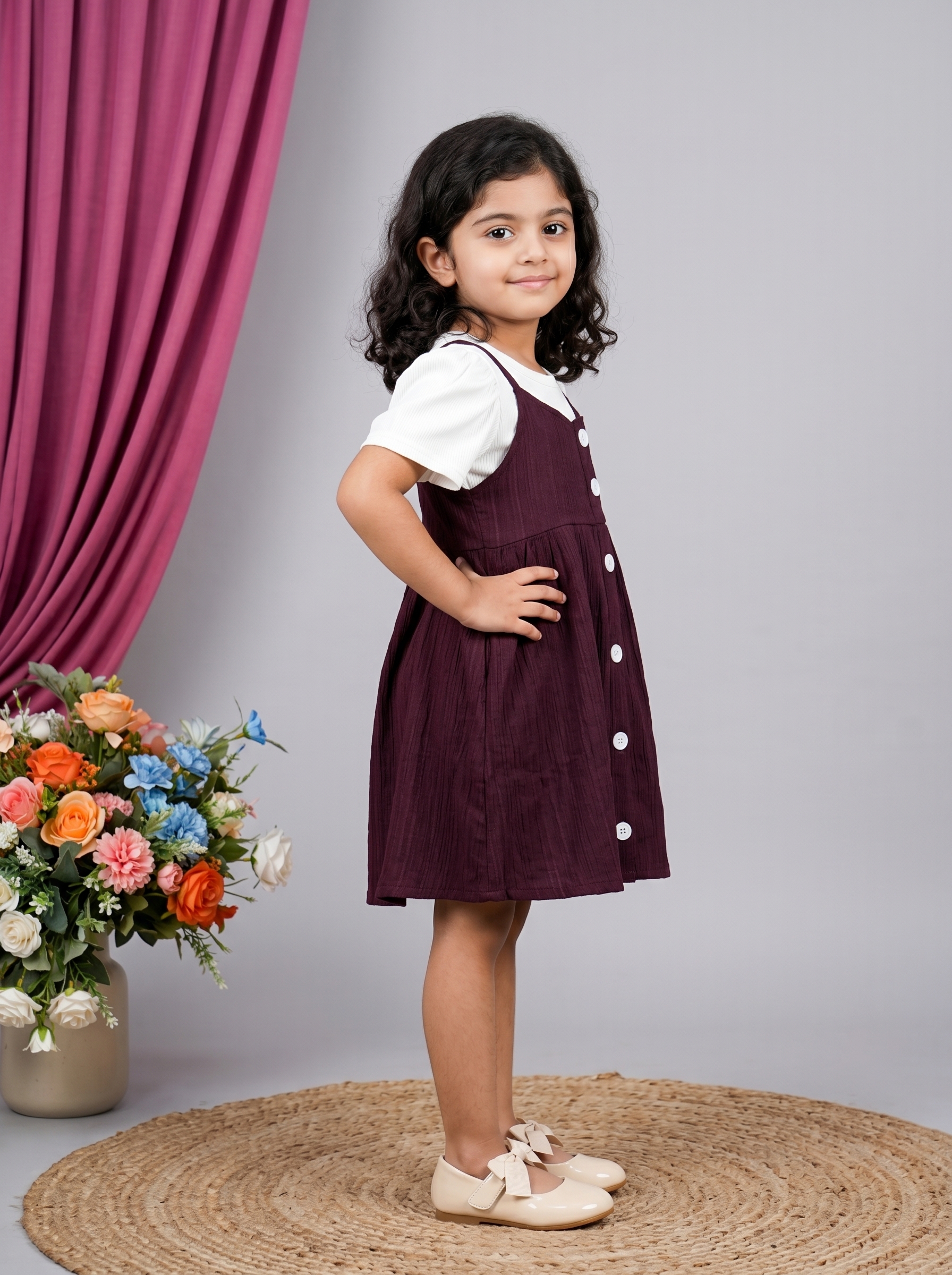 Casual Sweet Baby Children's Fashionable Kids Girls Dresses Toddler Princess Summer Outfit Flower Bowknot Party Dress | Sleeveless | Cotton | Check Box Printed | Knee Length | Frock image 3
